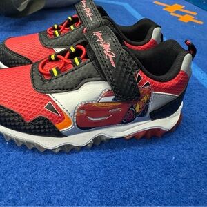 Red and Black Toy Car with Velcro Closure